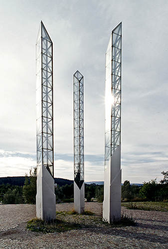 Obelisken, Glas und Stahl, Universität Zürich, Kunst und Bau, Albert Cinelli, Kunst